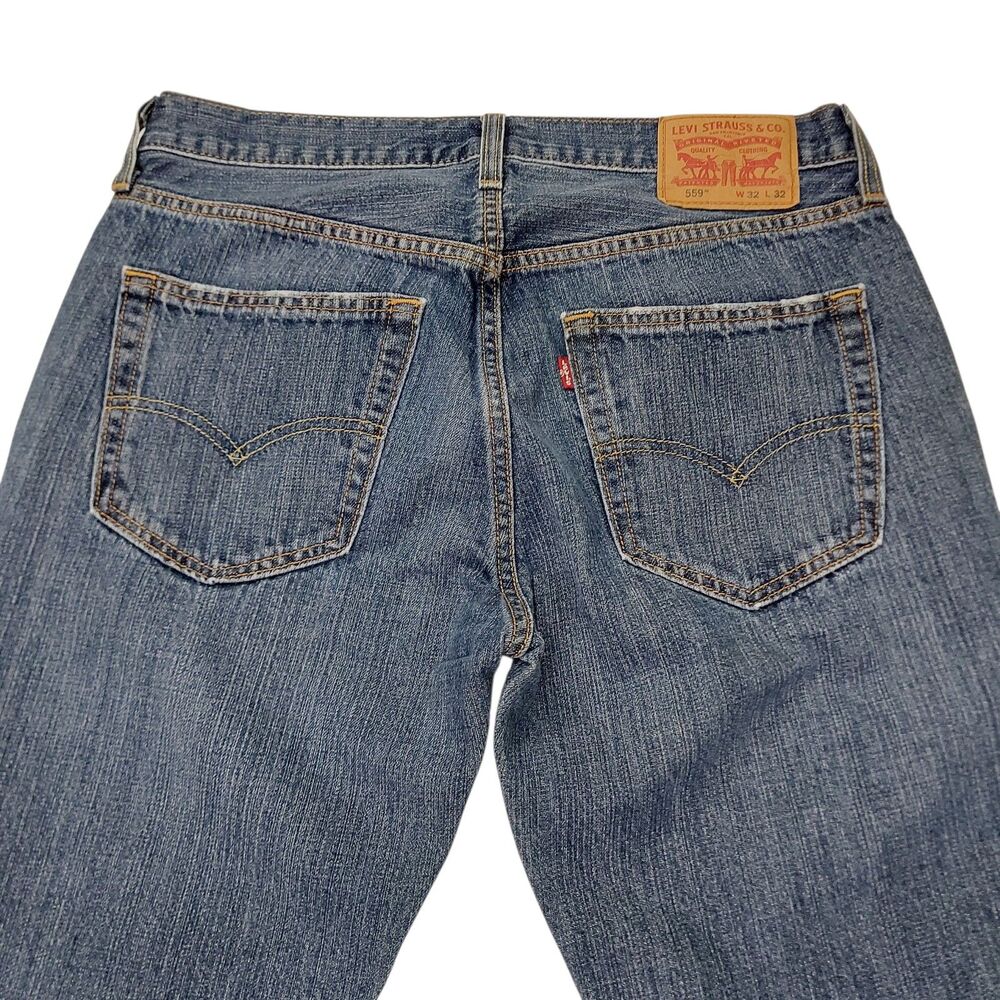 Levi's 559 Jeans Mens 32x30 Blue Straight Leg Cotton Durable Denim Work Casual - Picture 6 of 12